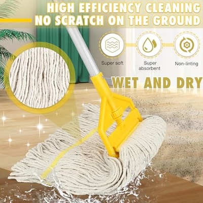 Industrial mop with mop head